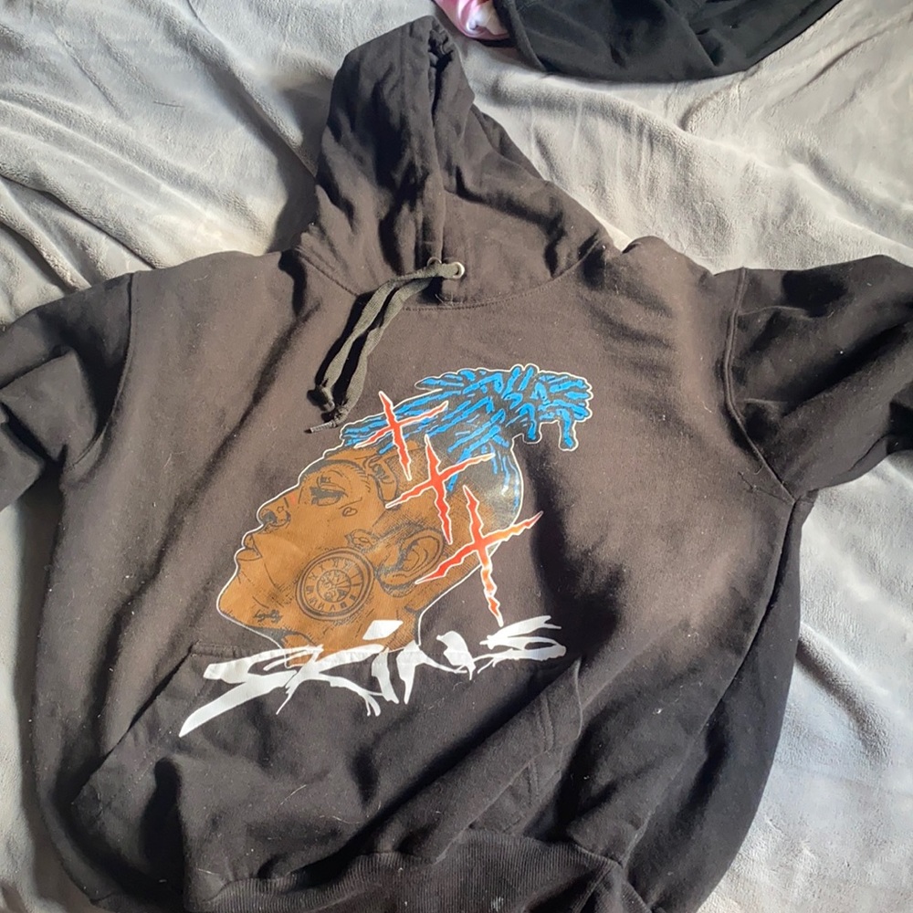 worn once, black xxx hoodie!